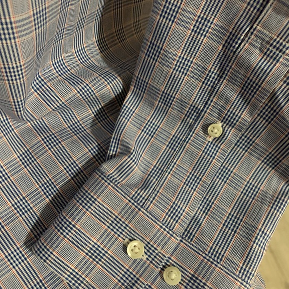 Brooks Brothers Regent Fit Men’s Button Down Shirt Blue Plaid 17-4/5 - Picture 3 of 6